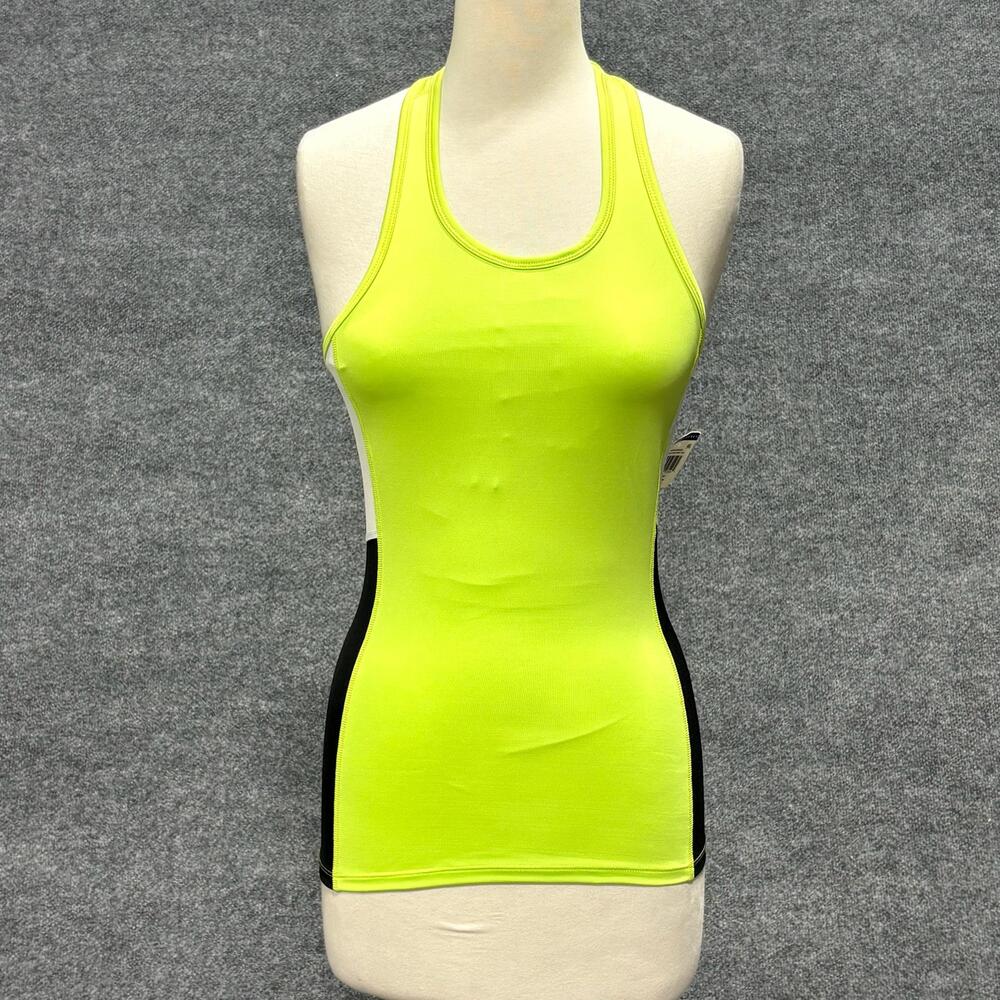 Lauren Ralph Lauren Tank Top Womens XS Green Colorblock Built In Bra Racerback